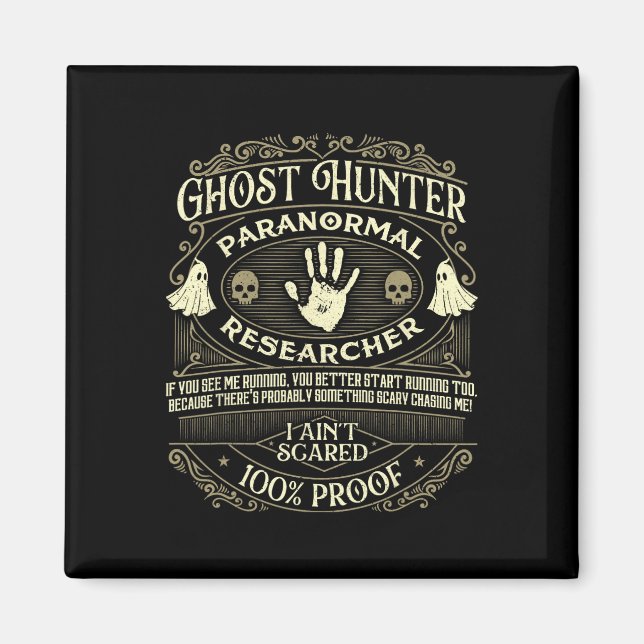 Imã Ghost Hunter - Fantasma caçando Halloween Paranorm (Frente)