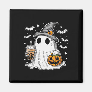 Imã Ghost Milktea Ghost Bebendo Bubble Tea