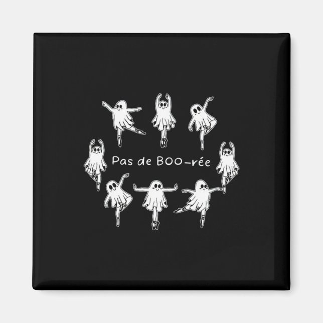 Imã Ghost Pas De Boo-rée Byllet Dancer Spooky Hallowee (Frente)