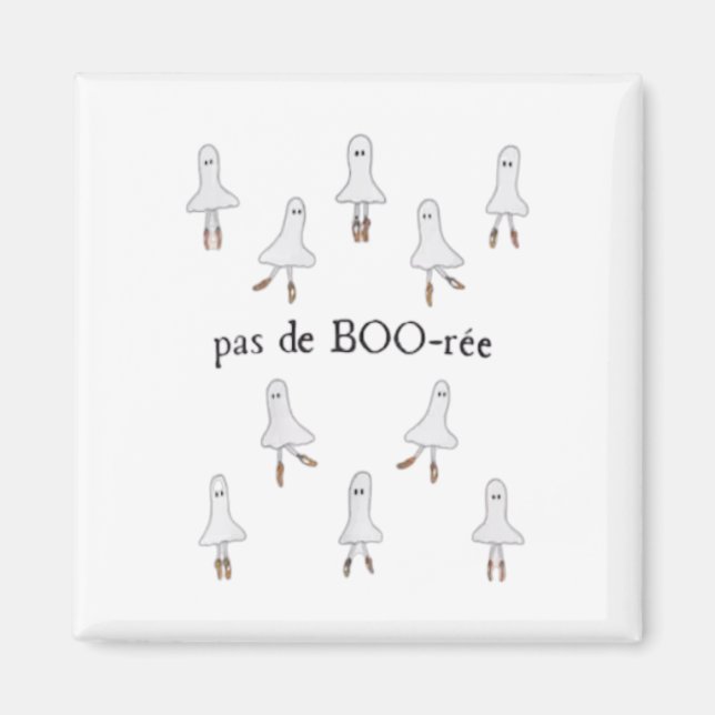 Imã Ghost Pas De Boo-rée Llet Dancer Spooky Halloween (Frente)