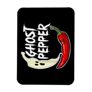 Ímã Ghost Pepper Funny Spicy Hot Halloween Peppe