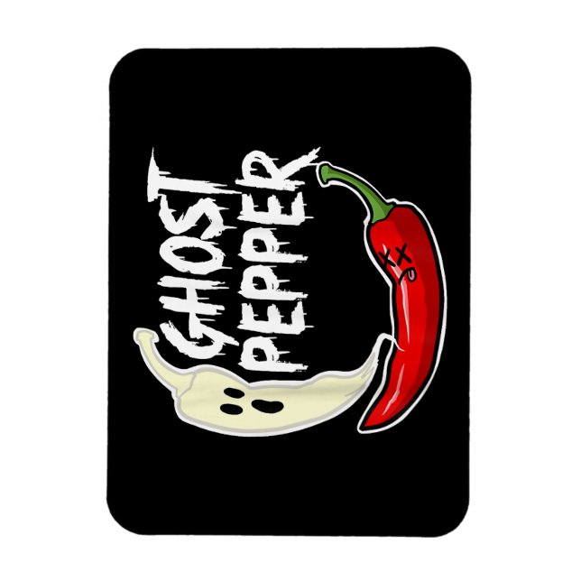Ímã Ghost Pepper Funny Spicy Hot Halloween Peppe (Vertical)