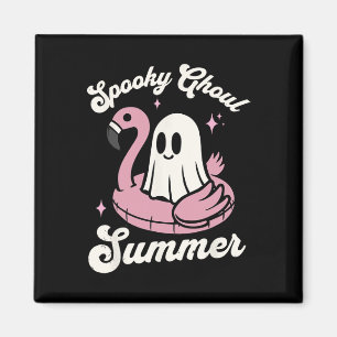 Imã Ghoul Summer Cute Ghost Flamingo Summer Vib