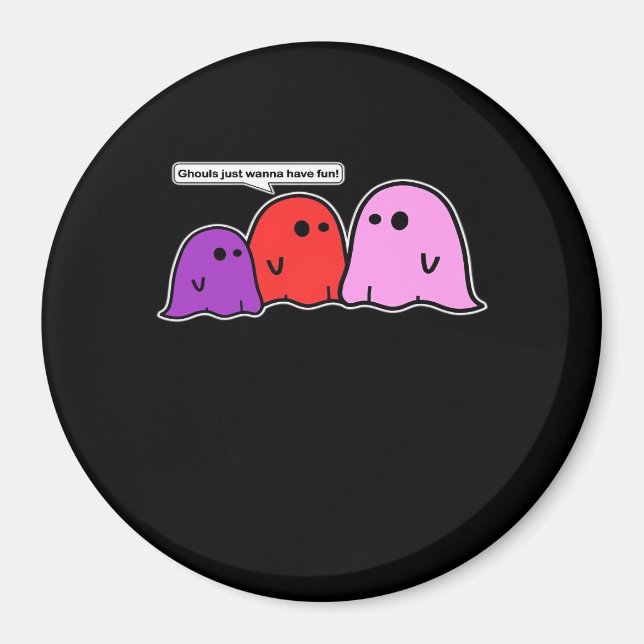 Imã Ghouls Só Quer Divertir-Se Com Slogan Clássico (Frente)