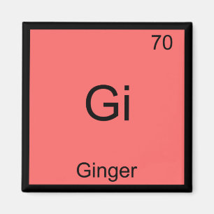 Imã Gi - Química do Gengibre Símbolo da Tabela Periódi
