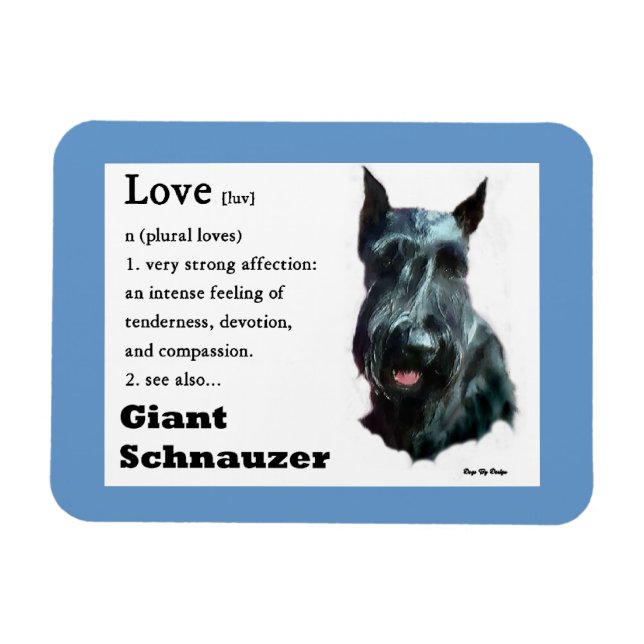 Ímã Giant Schnauzer Art (Horizontal)