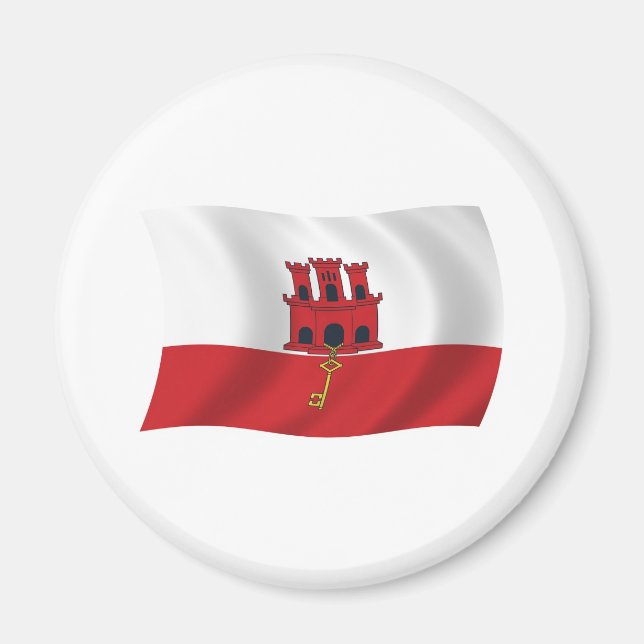 Imã Gibraltar Flag Magnet (Frente)