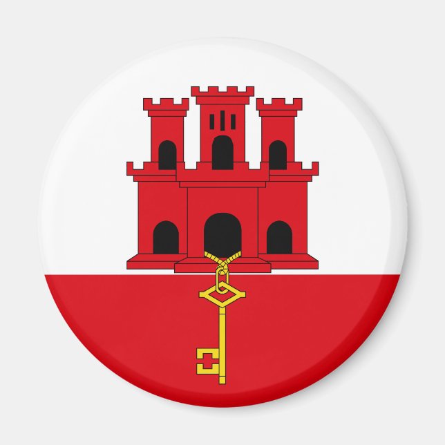 Imã Gibraltar Flag Magnet (Frente)