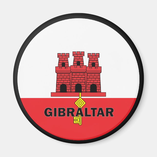 Imã Gibraltar Roundquality Flag (Frente)