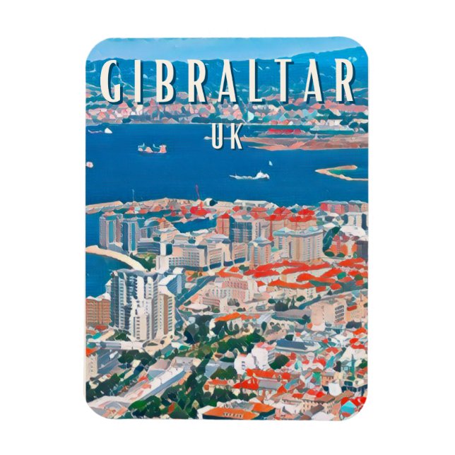 Ímã Gibraltar, ville des rochers et des falaises (Vertical)
