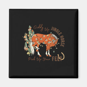 Imã Giddy Up Jingle Horse Pegar Sua Vaca De Cactus De