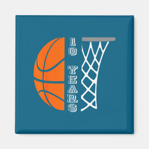 Imã Gif de aniversário de basquete infantil para menin