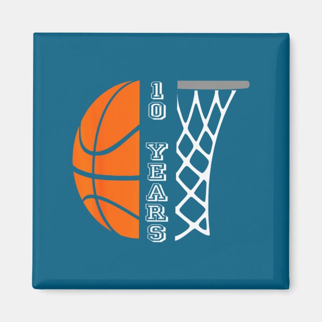 Imã Gif de aniversário de basquete infantil para menin (Frente)