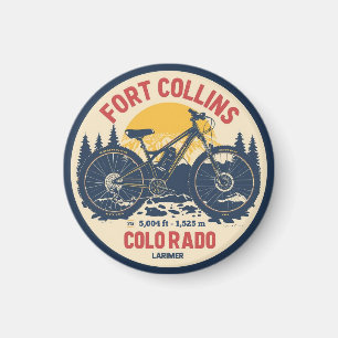 Imã gif de mountain biking vintage fort colllins color