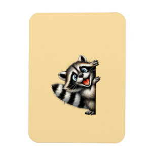 Ímã Gif de Natal Adorable Raccoon - Feriado Bonito