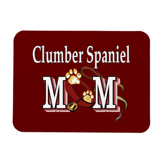 Ímã Gifes da Mãe do Clumber Spaniel (Horizontal)