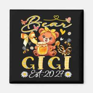 Imã Gigi Est 2027 Laço Floral Dia das Mães Urso