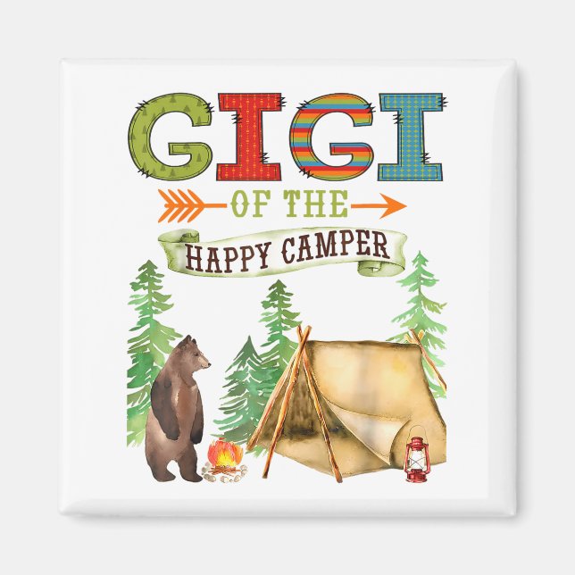 Imã Gigi Of The Happy Camper First Birthday Camng  (Frente)