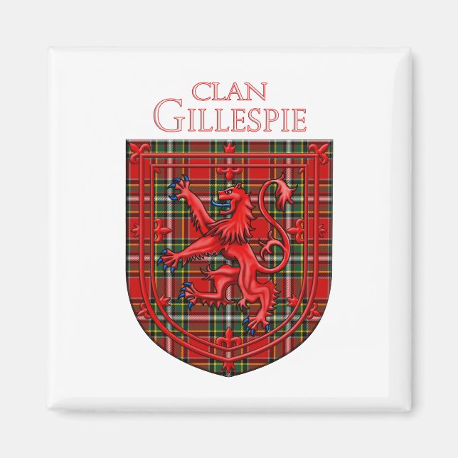Imã Gillespie Tartan Scottish Xadrez Lion Rampant (Frente)