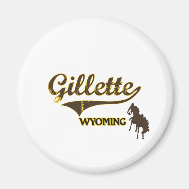 Imã Gillette Wyoming City Classic (Frente)