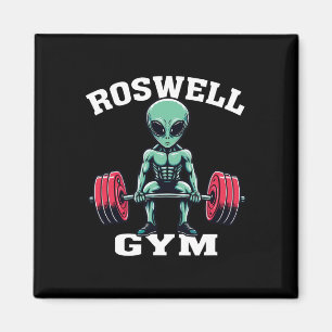 Imã Ginásio Alien Divertido Ufo Roswell Musculação Fit