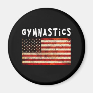 Imã Ginástica Grunge Americana Bandeira EUA