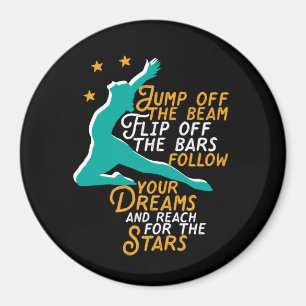 Imã Ginástica Inspiradora Garota de Ginástica de Cit