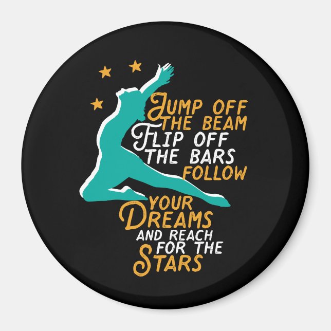Imã Ginástica Inspiradora Menciona Gymnast (Frente)