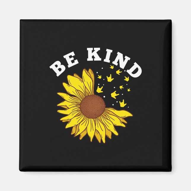 Imã Gind Sunflower Asl Deaf (Frente)