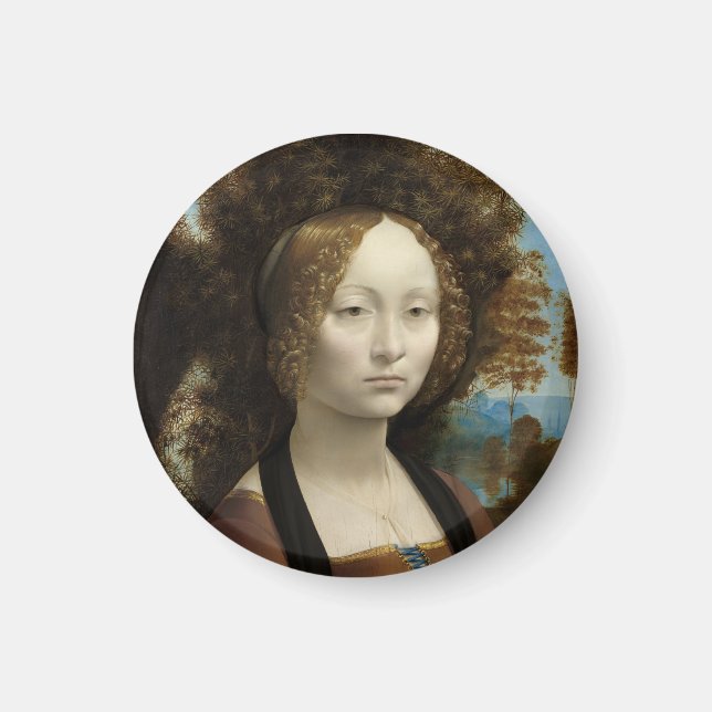 Imã Ginevra de' Benci por Leonardo Da Vinci (Frente)