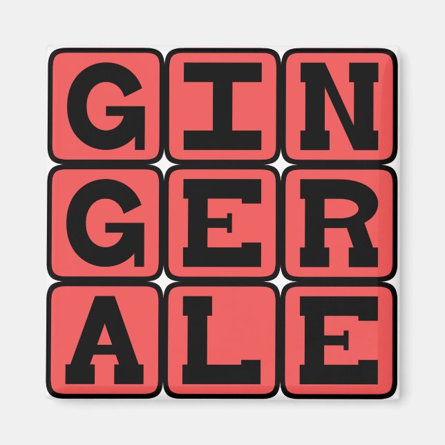 Imã Ginger Ale, Medicamento De Estômago Preocupado (Frente)
