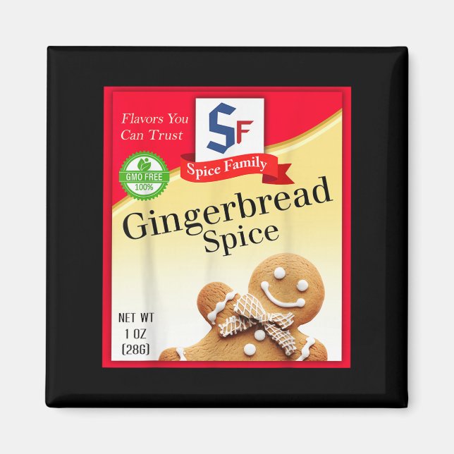 Imã Ginger Bread Spice Group Figurume Family Correspon (Frente)