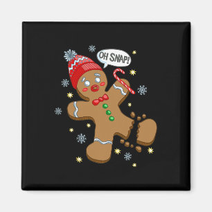 Imã Gingerbird Man Oh Snap Christmas