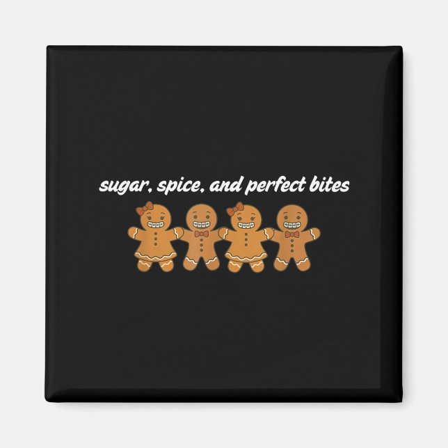 Imã Gingerbread Dental Christmas Ortho Squad Orthodont (Frente)