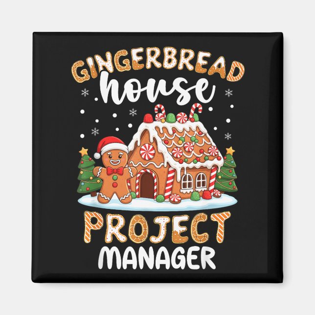 Imã Gingerbread House Project Manager Christmas Cookie (Frente)