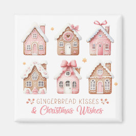 Imã Gingerbread Houses Christmas Magnet