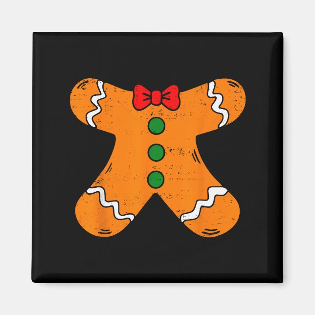 Imã Gingerbread Man Body Costume For Halloween Or Chri (Frente)