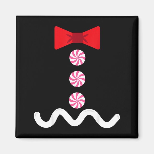 Imã Gingerbread Man Christmas Costume Cookie Baking  (Frente)