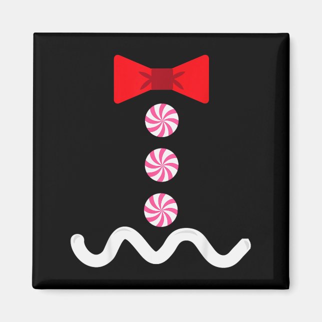 Imã Gingerbread Man Christmas Costume Cookie Baking  (Frente)