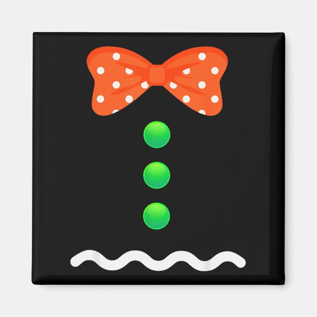 Imã Gingerbread Man Christmas Costume For Kids &amp; A (Frente)