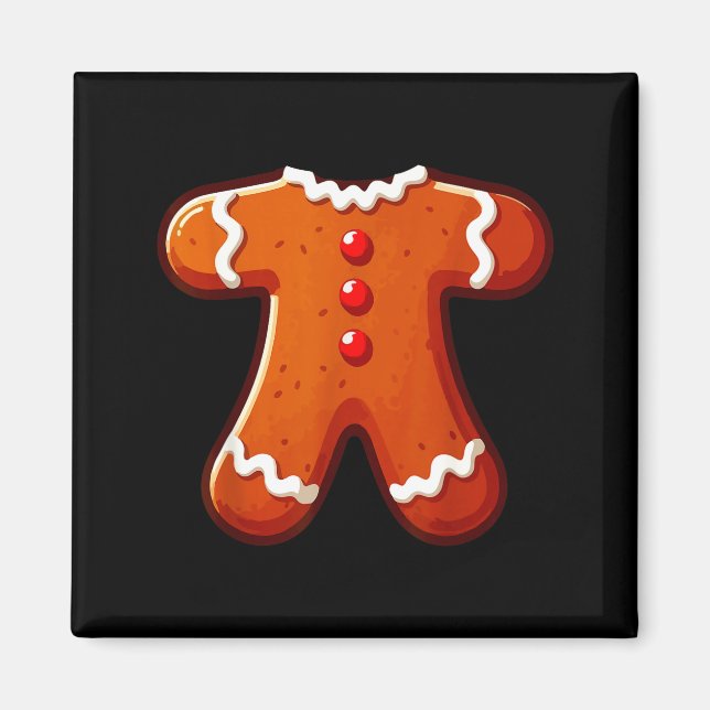 Imã Gingerbread Man Costume Adult Kids Men Women Cooki (Frente)