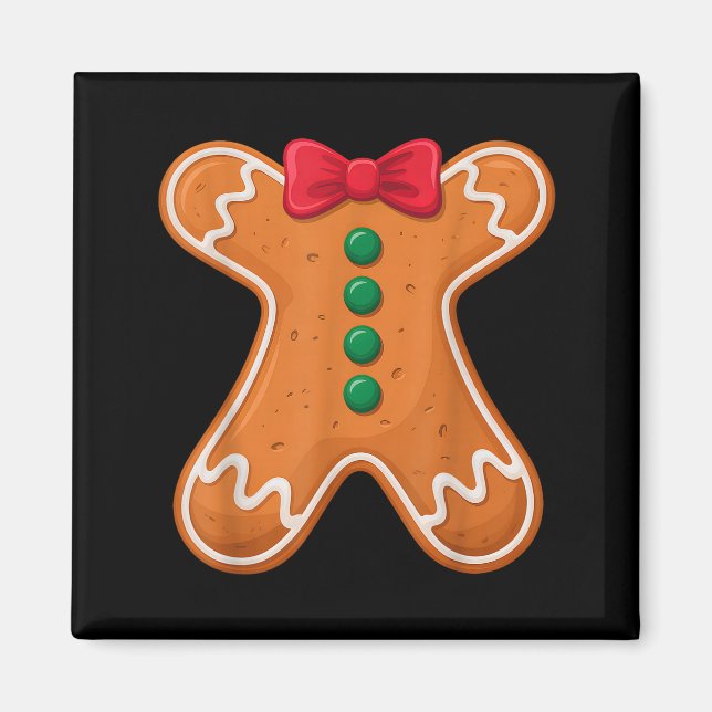 Imã Gingerbread Man Costume Funny For Halloween Christ (Frente)