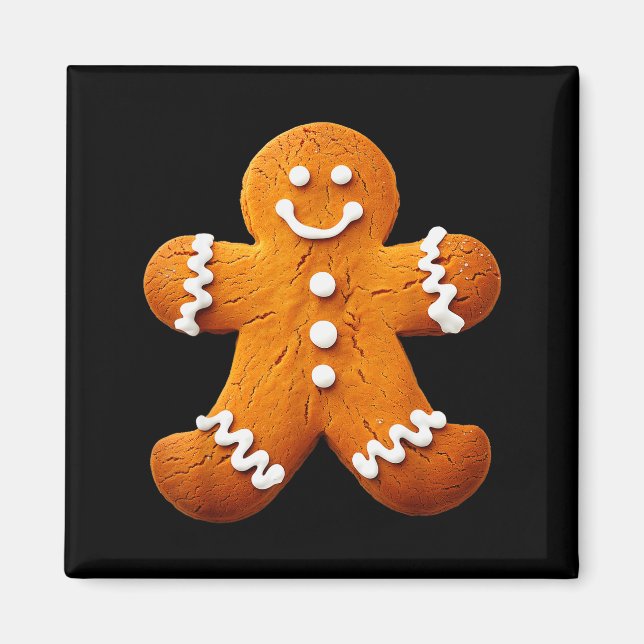 Imã Gingerbread Man Costume Funny Halloween Christmas  (Frente)