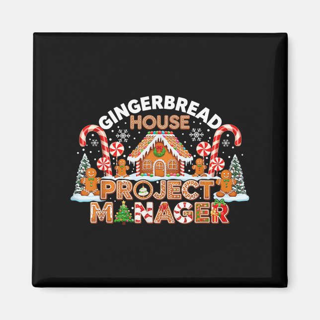 Imã Gingerbread Man Costume, Gingerbread House Project (Frente)