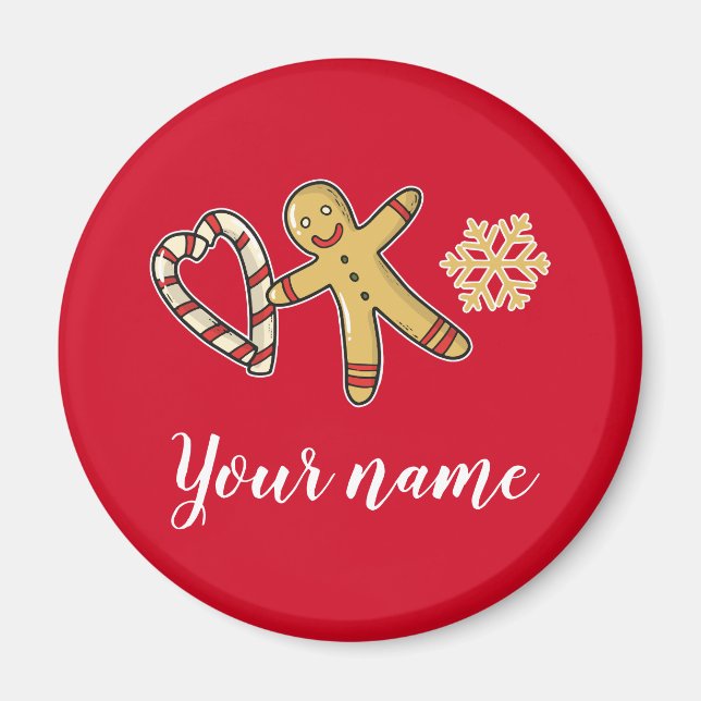 Imã Gingerbreadman Love (Frente)