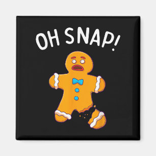 Imã Gingercake Man Oh Snap Natal Engraçado Cookie Bak
