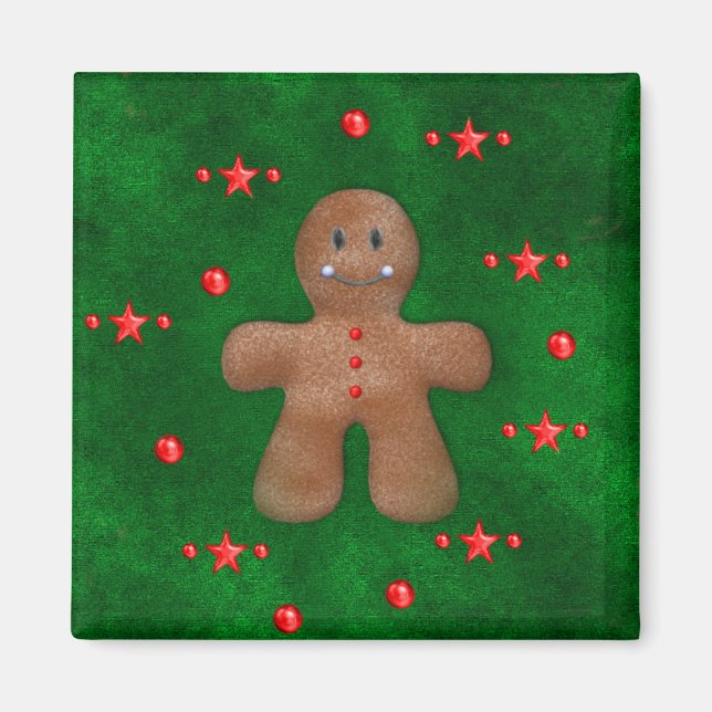 Imã Gingercake Man on Green (Frente)