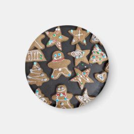 Imã Gingercake Men Cookies Round Magnet