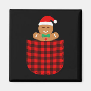 Imã Gingerpão Cookie Buffalo Red Xadrez Cket Christma