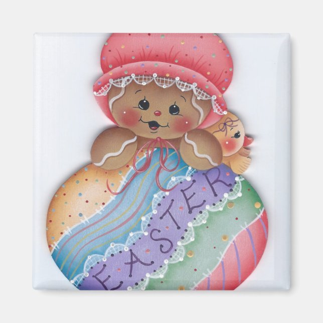 Imã Gingerpão de páscoa e Pintinho (Frente)
